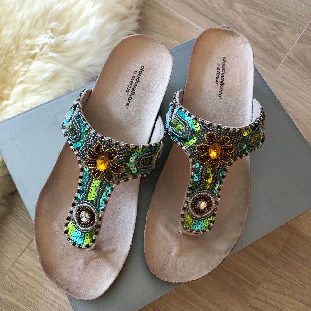 Cloudwalkers by Avenue 9W Chloe Beaded Sandals